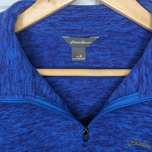 Eddie Bauer Quest Fleece 1/4 Zip - Blue - Size M - Picture 3 of 3